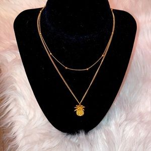 Brand new! Pineapple layered necklace